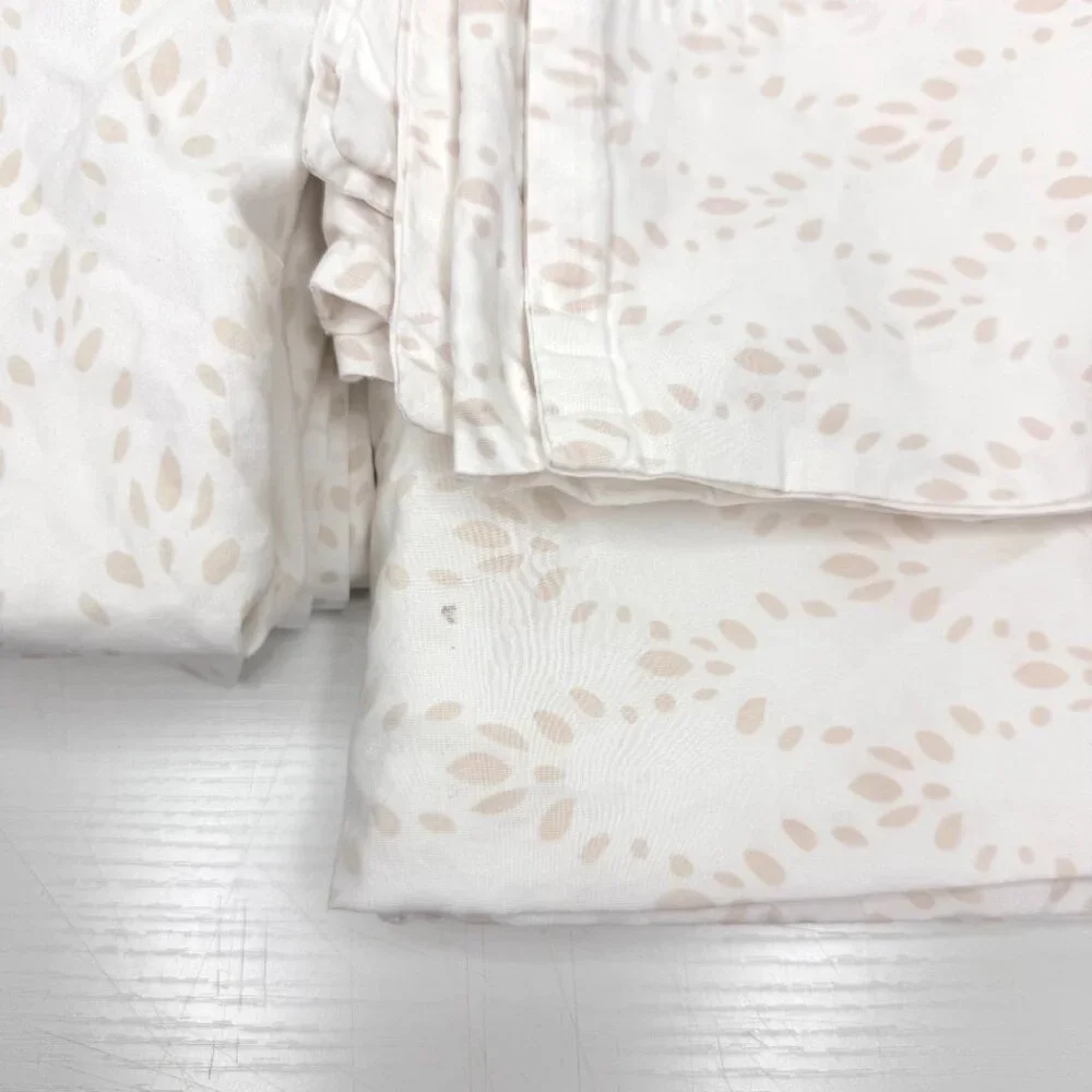 RESTORATION HARDWARE Baby & Child 1 PC Twin Flat Top Sheet 4 PC Pillowcases